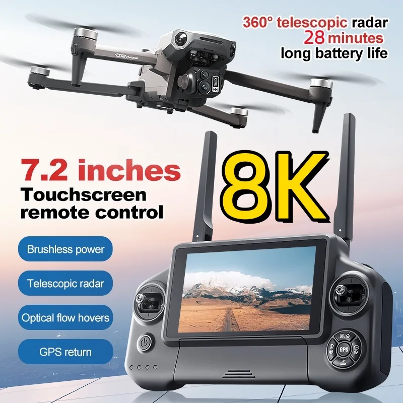 Drone Camera With Gimbal - Drone RC Quadricóptero 8K com Gimbal