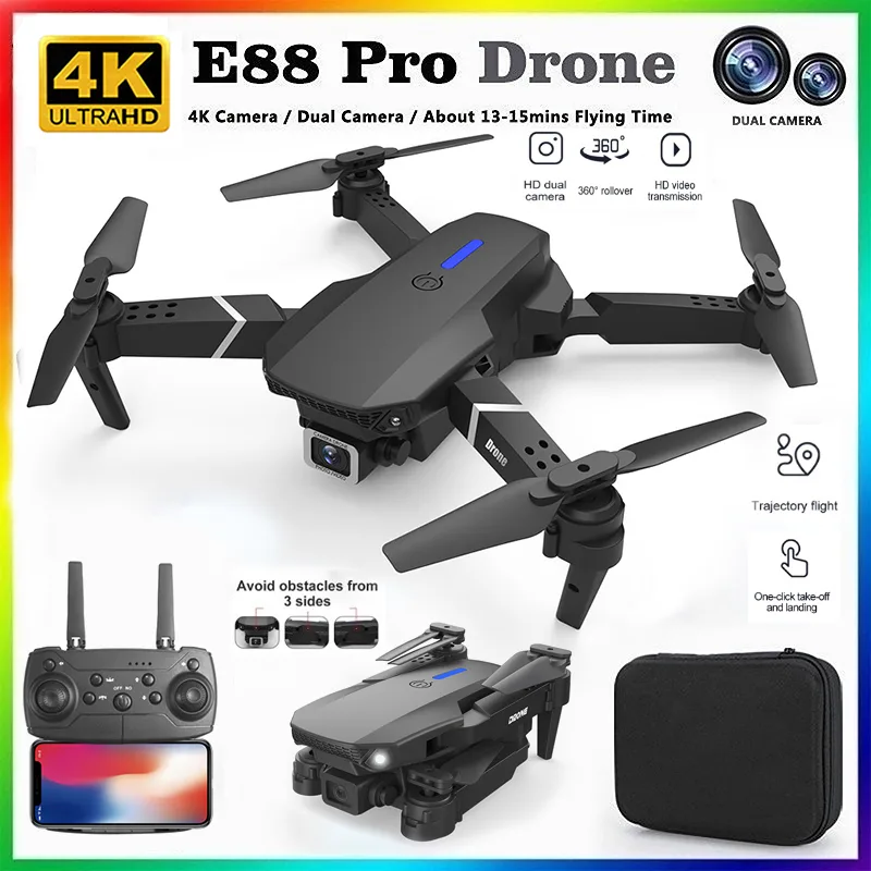 Drone Camera Wide Angle - 2026 NOVO E88 Drone RC Profissional