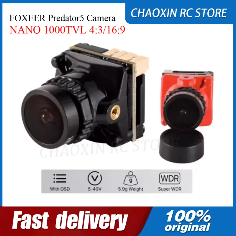 Drone Camera Lens - FOXEER Predator5 Câmera NANO 1000TVL 4:3/16:9