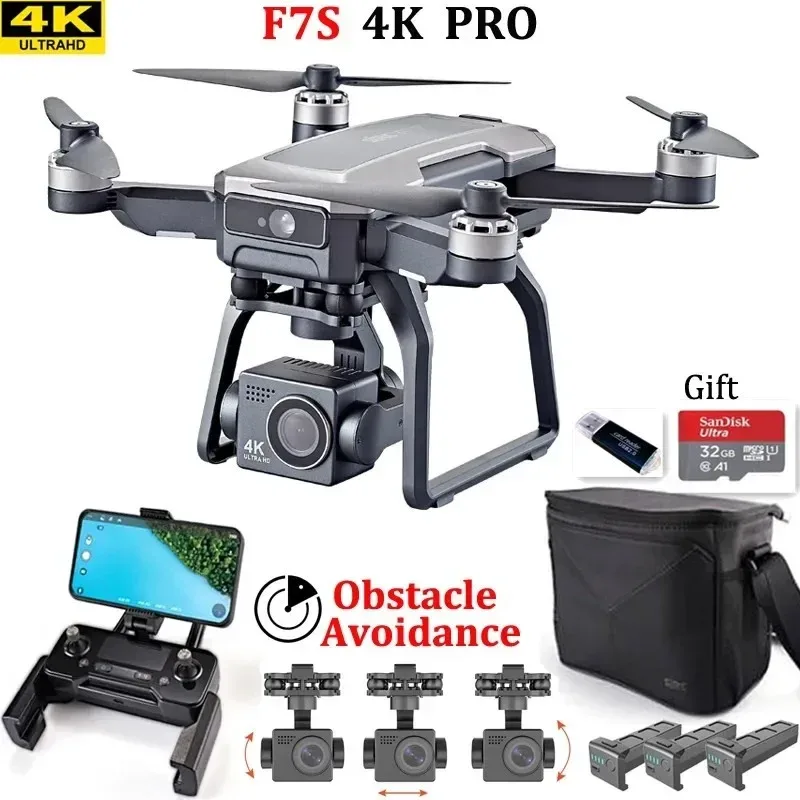 Drone Camera With Gimbal - SJRC F7s 4K PRO Drone 4K
