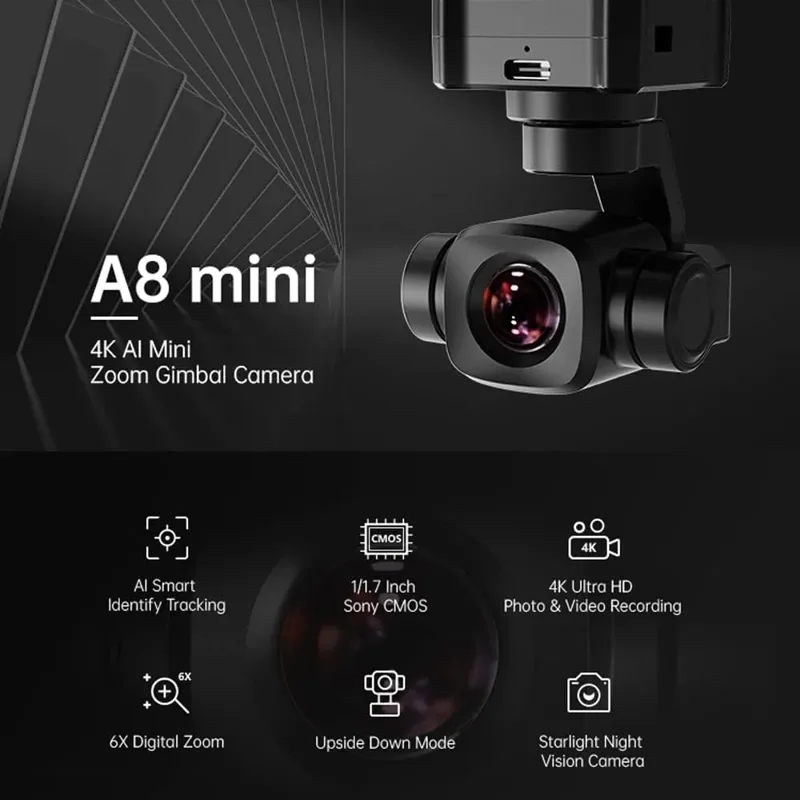 Câmera Gimbal Mini 4K 8MP SIYI - Drone Camera Vlog avaliação e preço
