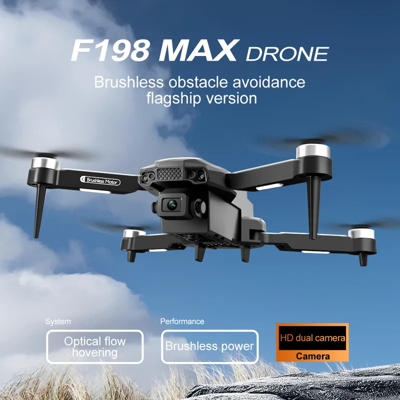 Novo f198 drone profissional c - Drone Camera Wide Angle avaliação e preço