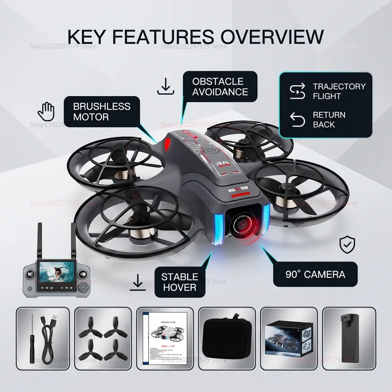 Novo Drone AE21 2026 com Câmer - Drone Camera With Gimbal avaliação e preço
