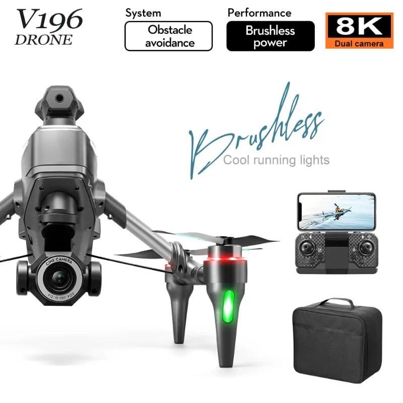 2025 v196 drone automático par - Drone Camera With Gimbal avaliação e preço