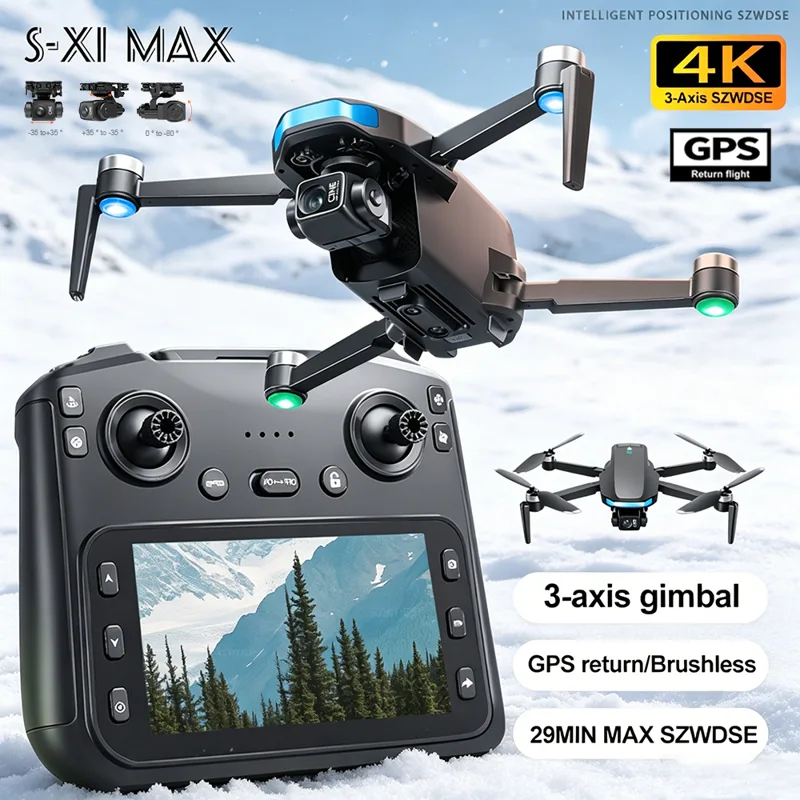 Novo Drone S-X1 MAX GPS 8K Pro - Drone Camera With Gimbal avaliação e preço